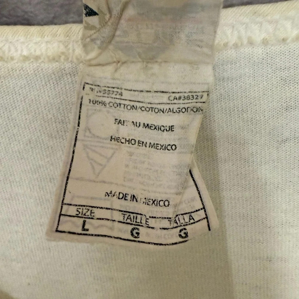 VTG Road to Hana Maui Tank Top Shirt Men's Large White Graphic Hawaii Souvenir